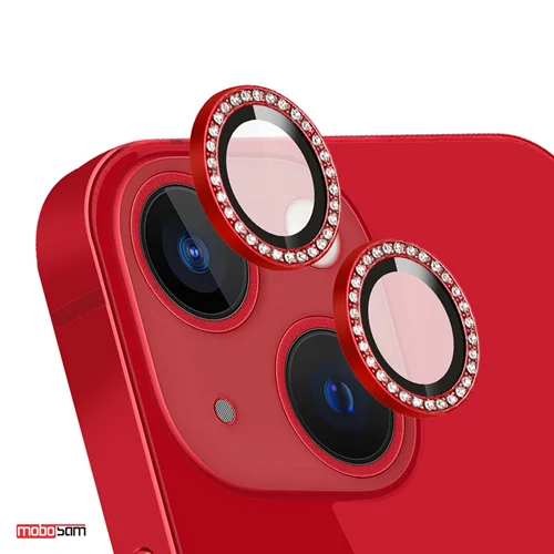 محافظ لنز مدل رینگی نگین دار مناسب برای اپل iPhone 13 / 13 Mini